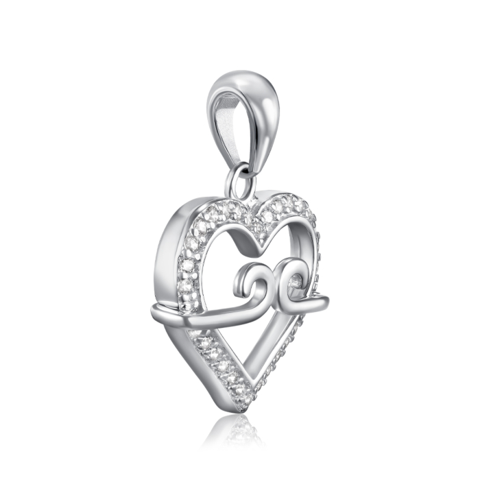 Срібна підвіска з фіанітами. Артикул PE40985-P/12/1