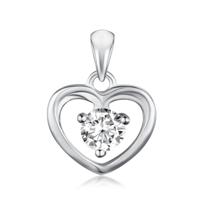 Срібна підвіска з фіанітом. Артикул PE41045-P/12/1