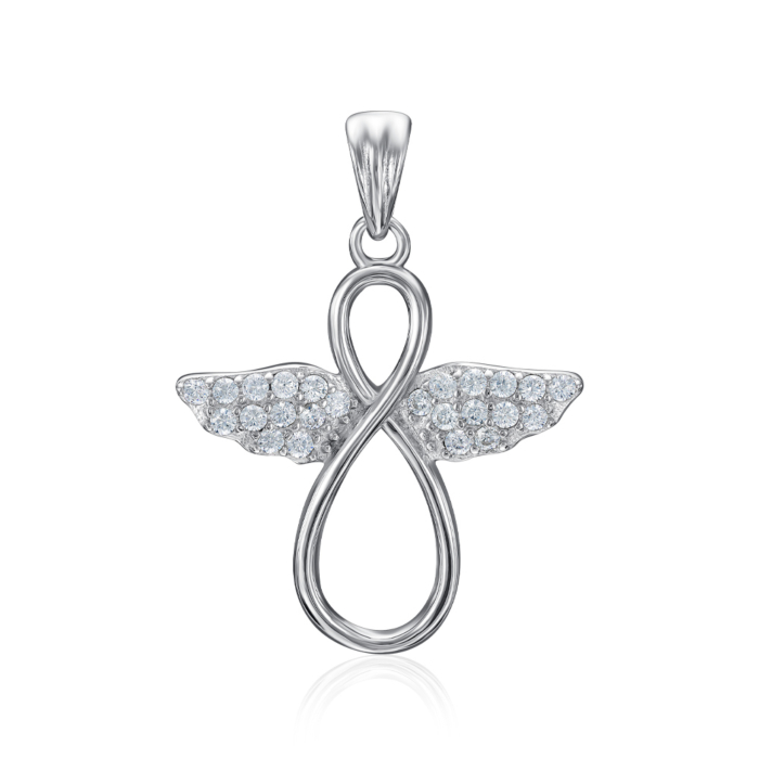 Срібна підвіска з фіанітами. Артикул PG00225-P/12/1