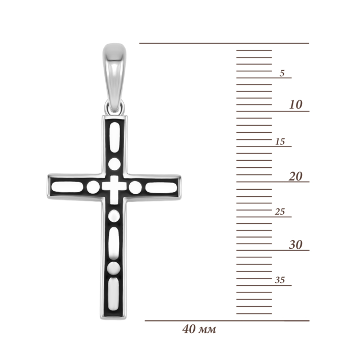 Срібна підвіска Хрестик з емаллю. Артикул UG5PG00936