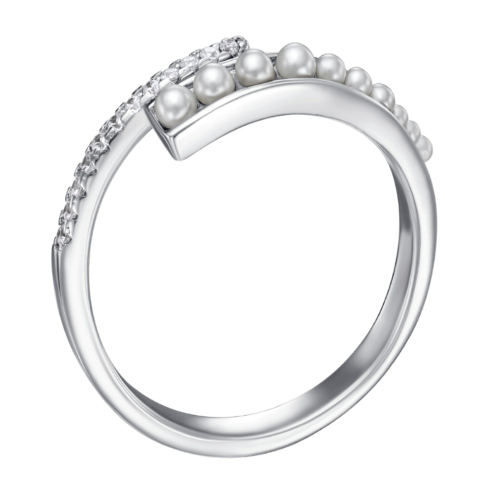 Срібна каблучка з перлами. Артикул TA06603-R/12/21124