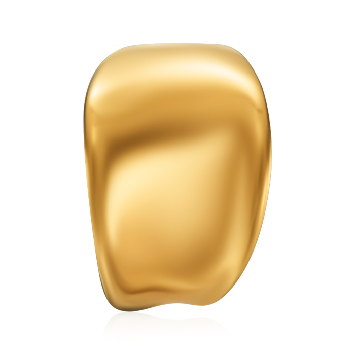 Срібна сережка-кафа. Артикул PLJ-TE-932-GOLD-E/20