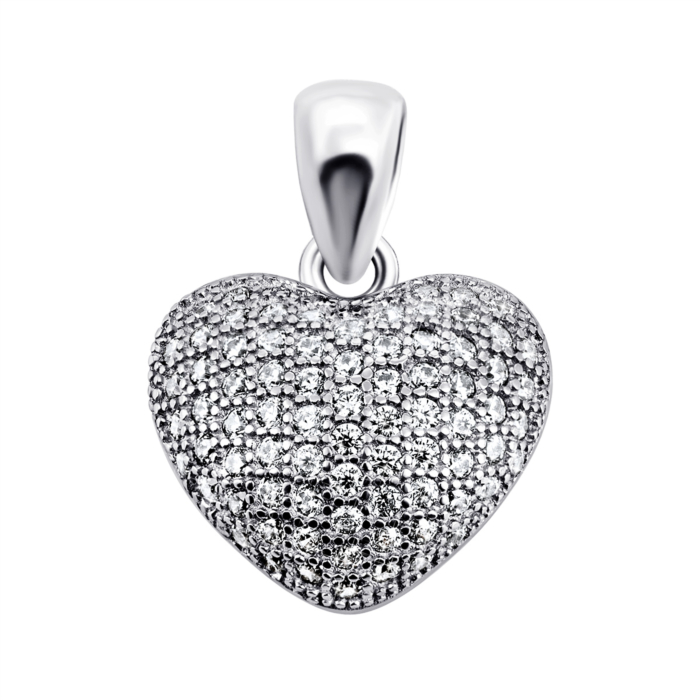 Срібна підвіска з фіанітами. Артикул UG5PPS 1726-13 П.Rh