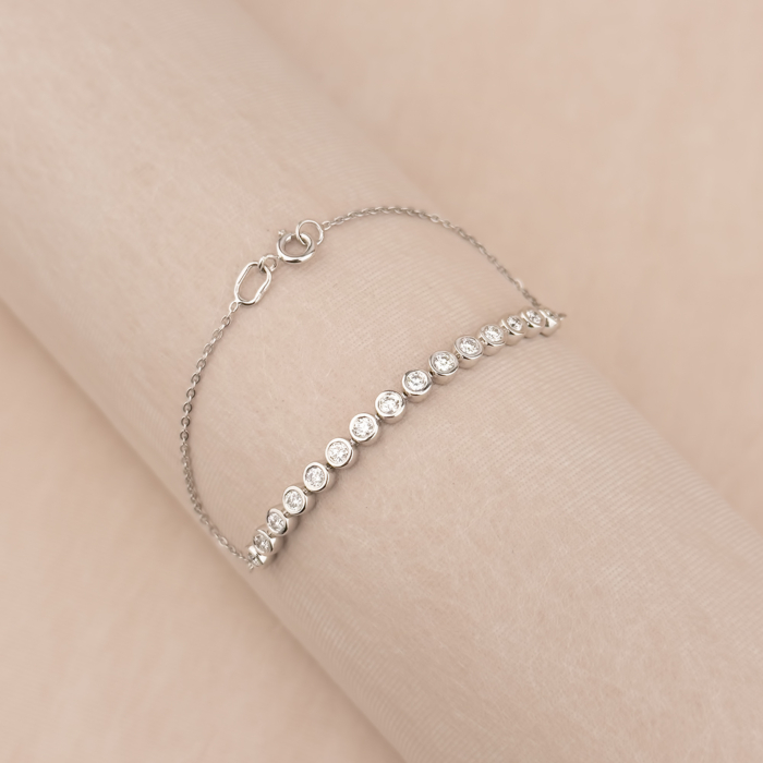 Золотий браслет з діамантами 560171/66024-3/02/1/8563