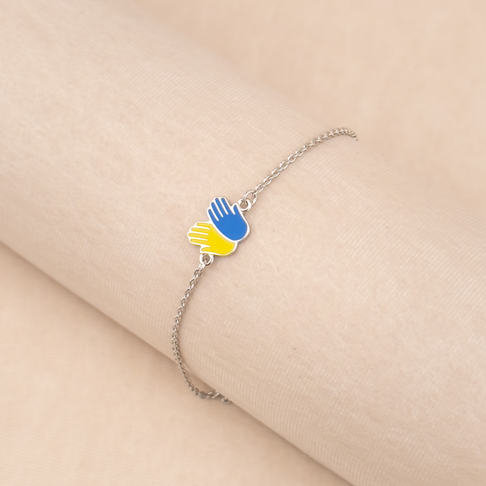 Серебряный браслет с эмалью 90184/66024-1/12/1/1158