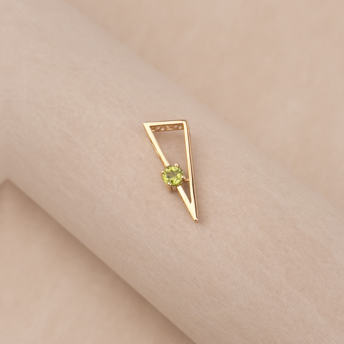 Золота підвіска з хризолітом 550135/01/0/6276