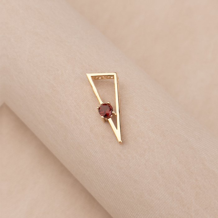 Золотая подвеска с гранатом 550135/01/0/5086