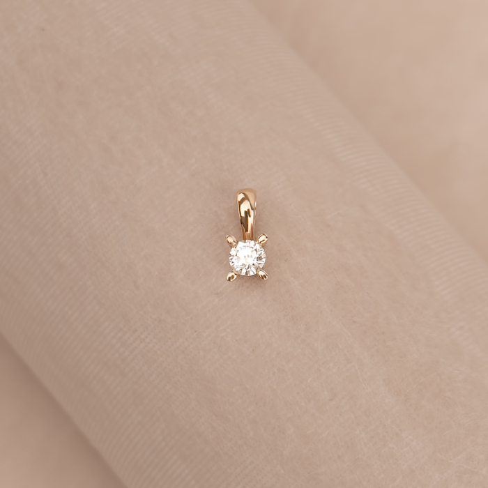 Золота підвіска з діамантом 560042/01/0/8042
