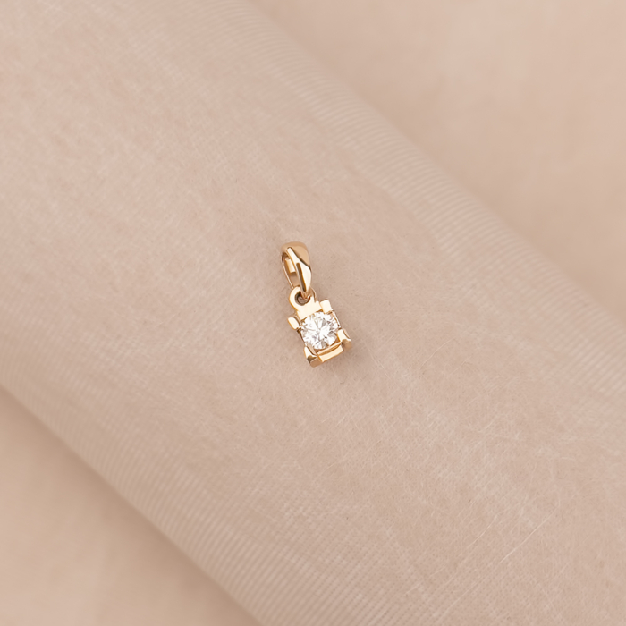 Золота підвіска з діамантом 560116-3.5/01/0/9218