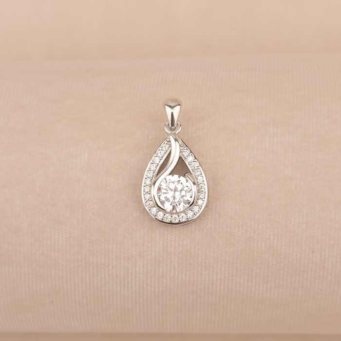 Срібна підвіска з фіанітами SZDP01871-P/12/1