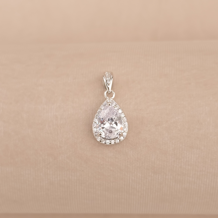 Срібна підвіска з фіанітами SZDN08744-P/12/1