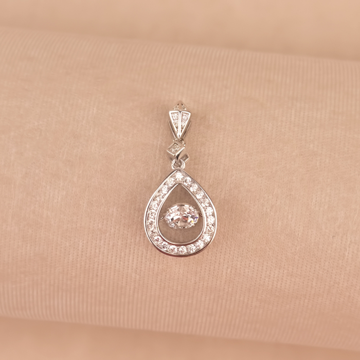 Срібна підвіска з фіанітами SZDN08765-P/12/1