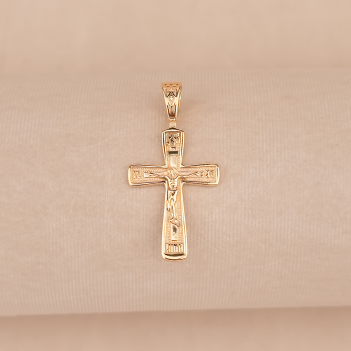 Серебряный позолоченный крестик 31360-Пз/17/0