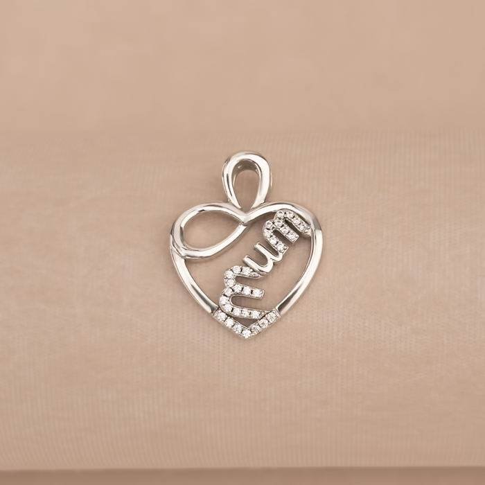 Срібна підвіска з фіанітами SP06082A-P/12/1