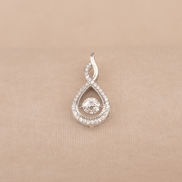 Срібна підвіска з фіанітами SZDN08713-P/12/1