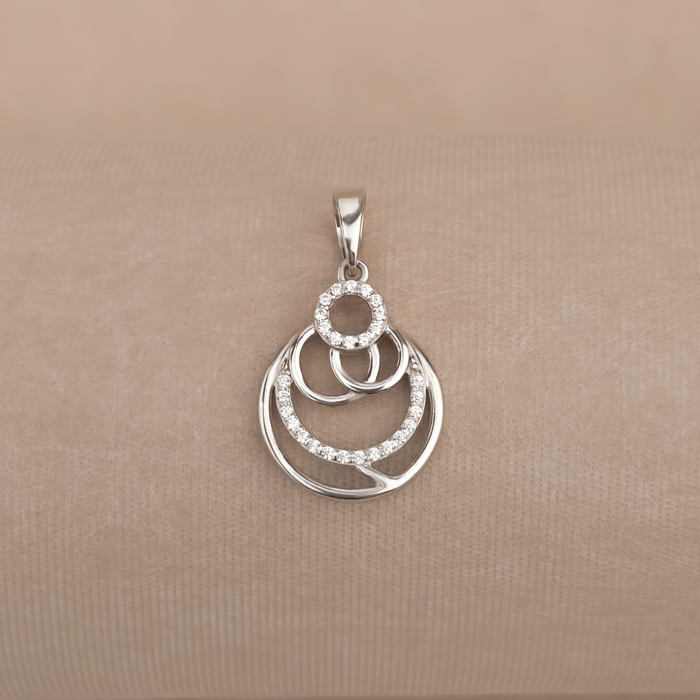 Срібна підвіска з фіанітами 35826/12/1/1