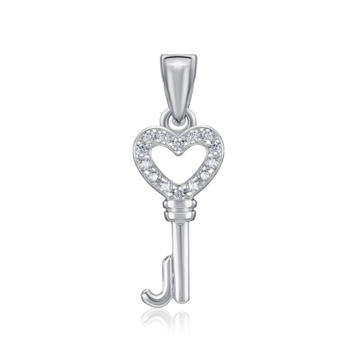 Срібна підвіска з фіанітами. Артикул PS00087-P/12/1