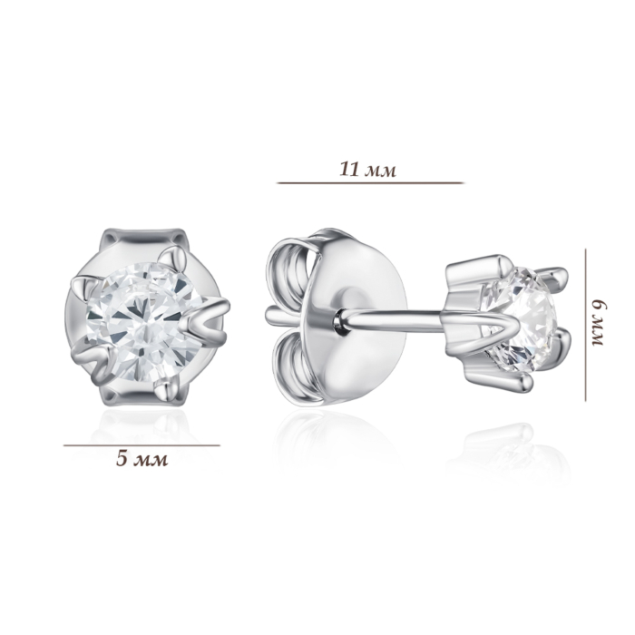 Срібні сережки. Артикул PS00131-E/12/1