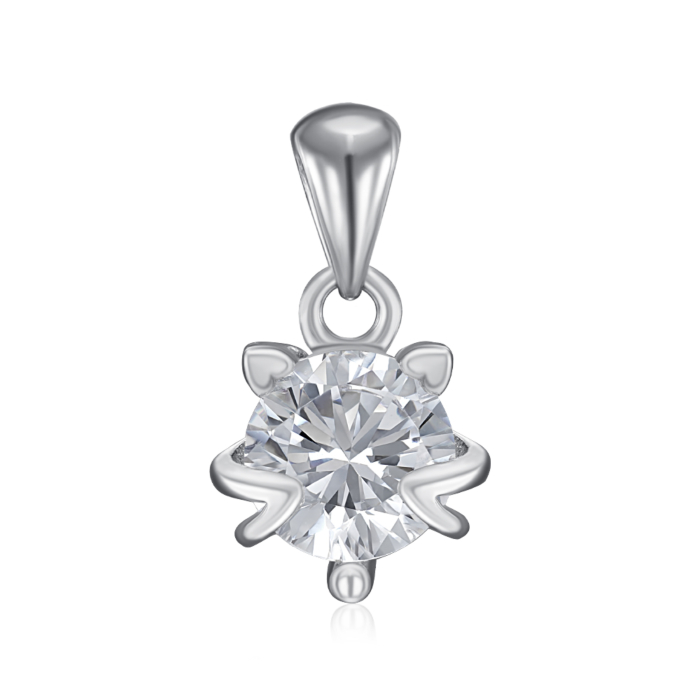 Срібна підвіска з фіанітом. Артикул PS00131-P/12/1