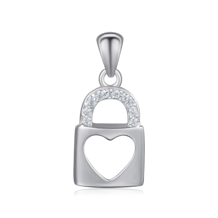Срібна підвіска з фіанітами. Артикул PS00134-P/12/1