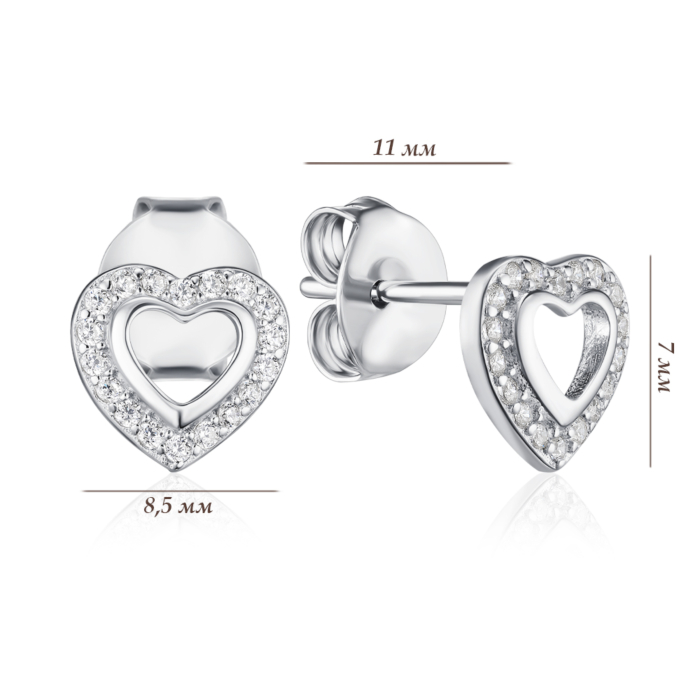 Срібні сережки. Артикул PS00144-E/12/1