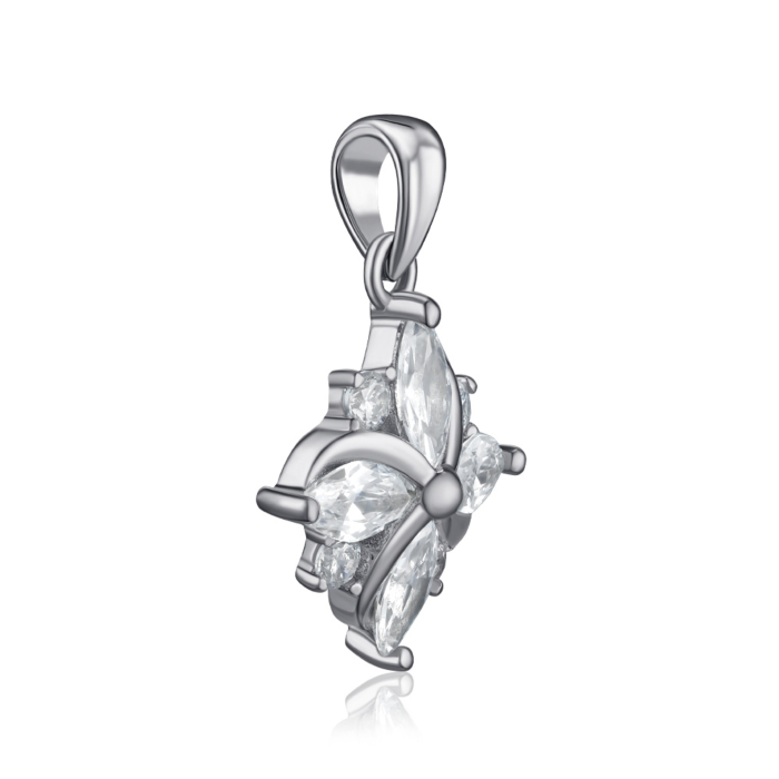 Срібна підвіска з фіанітами. Артикул PS00309-P/12/1