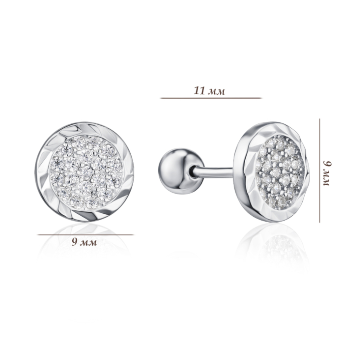 Серебряные серьги. Артикул PS00386-E/12/1