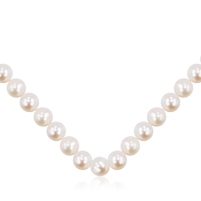 Ожерелье из серебра с жемчугом. Артикул PS0707б