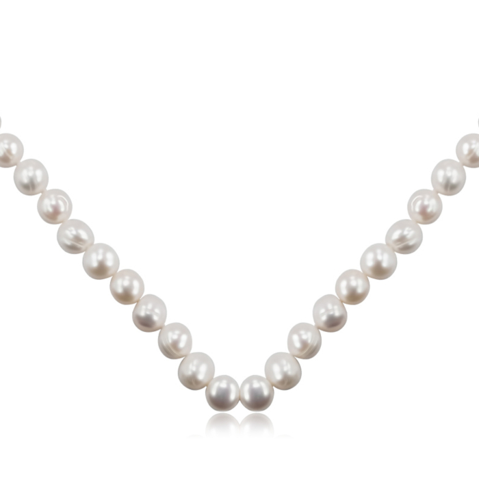 Ожерелье из серебра с жемчугом. Артикул PS0708б