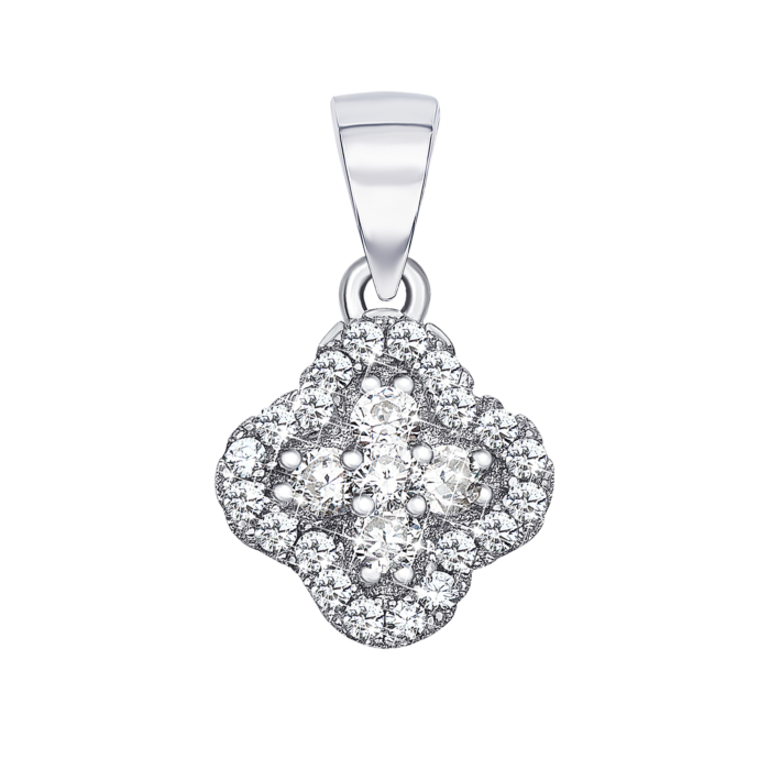 Срібна підвіска з фіанітами. Артикул PSS0771-P