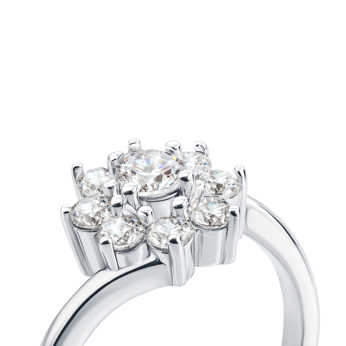 Серебряное кольцо с фианитами. Артикул PSS0916-R