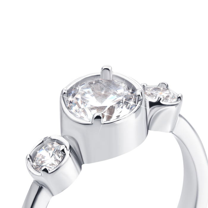 Серебряное кольцо с фианитами. Артикул PSS0951-R