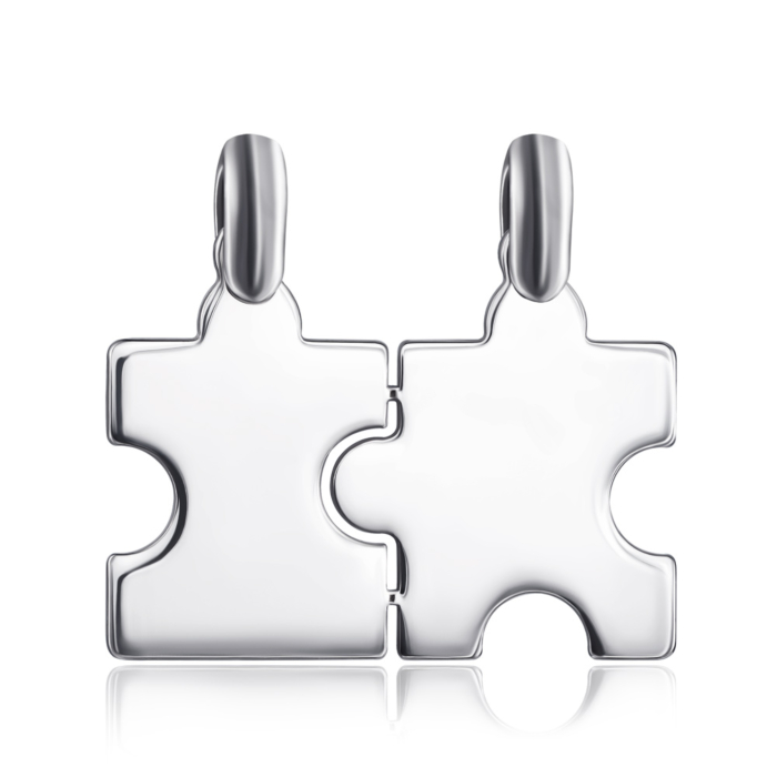 Срібна підвіска «Пазл» без вставки. Артикул PTGXX000046-P/12