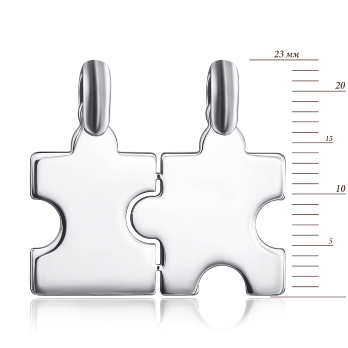 Срібна підвіска «Пазл» без вставки. Артикул PTGXX000046-P/12