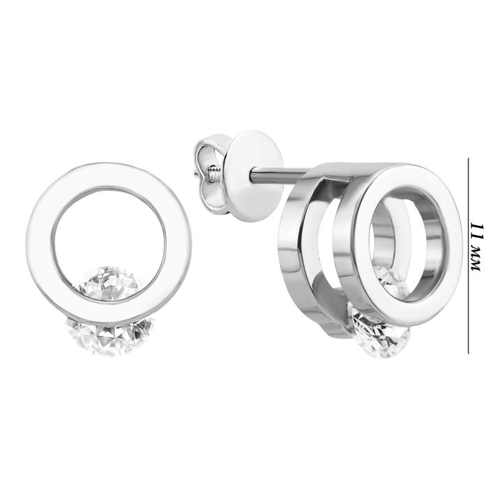 Золоті пусети з фіанітами Royal Zirconia. Артикул UG5С4017/1G Royal