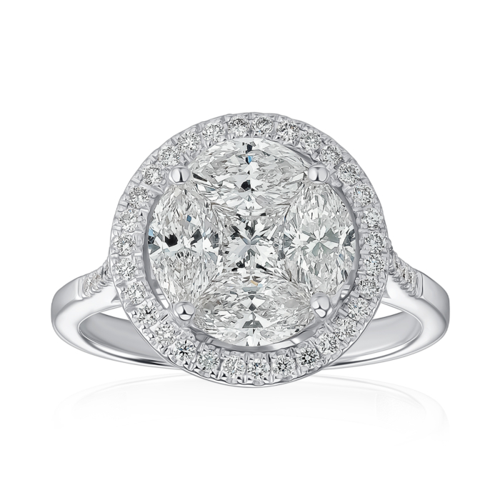 Золота каблучка з діамантами. Артикул RAR3316/04/8912