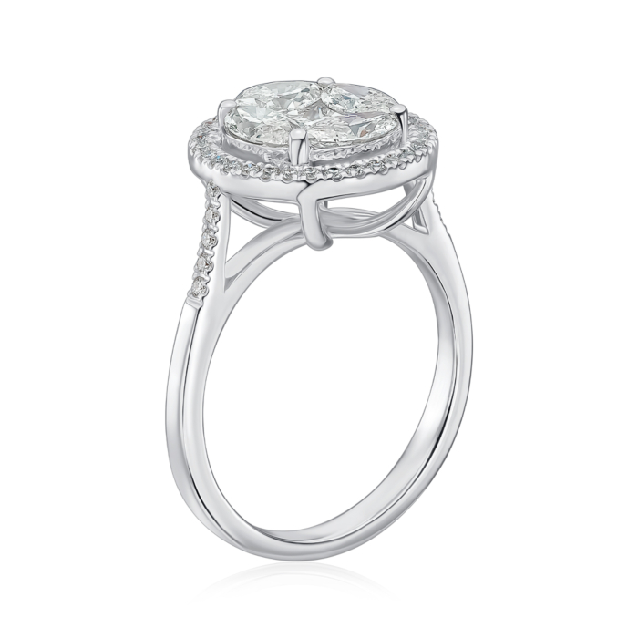 Золота каблучка з діамантами. Артикул RAR3316/04/8912