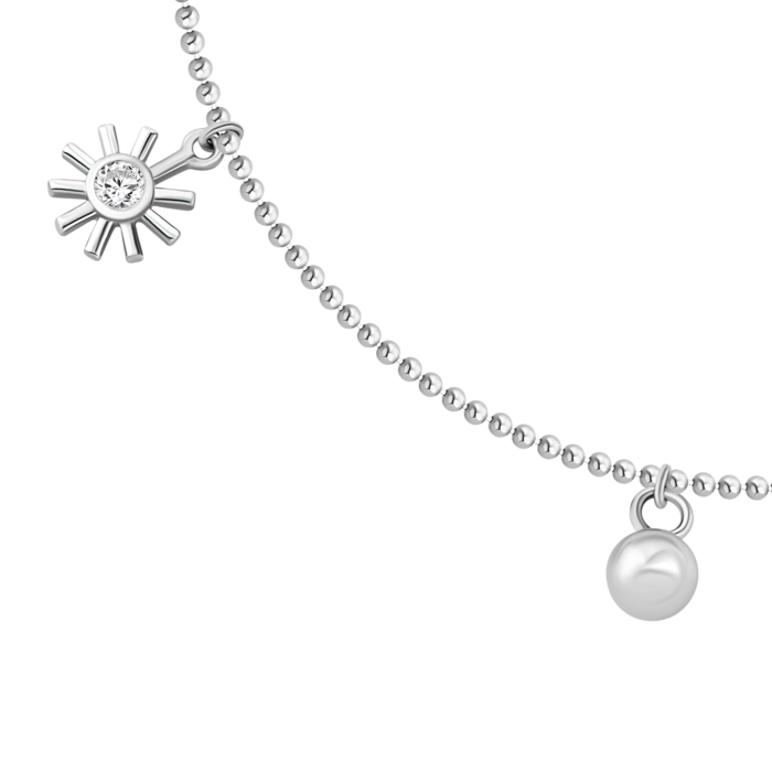 Срібний браслет з фіанітами. Артикул UG5RB00011