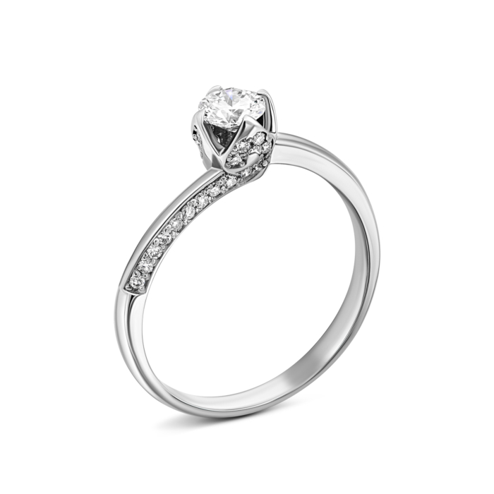 Золота каблучка з діамантами. Артикул UG5RDP05