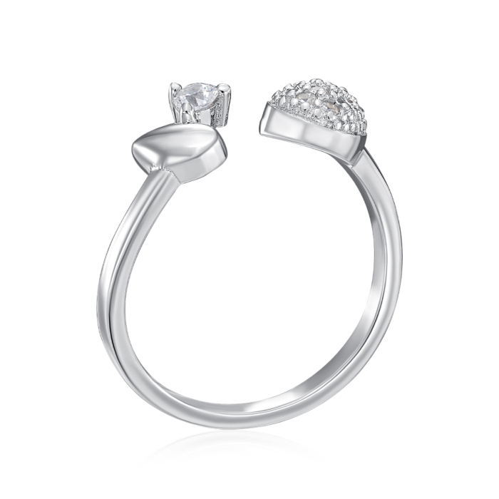 Срібна каблучка з фіанітами. Артикул RI34437-R/12/1