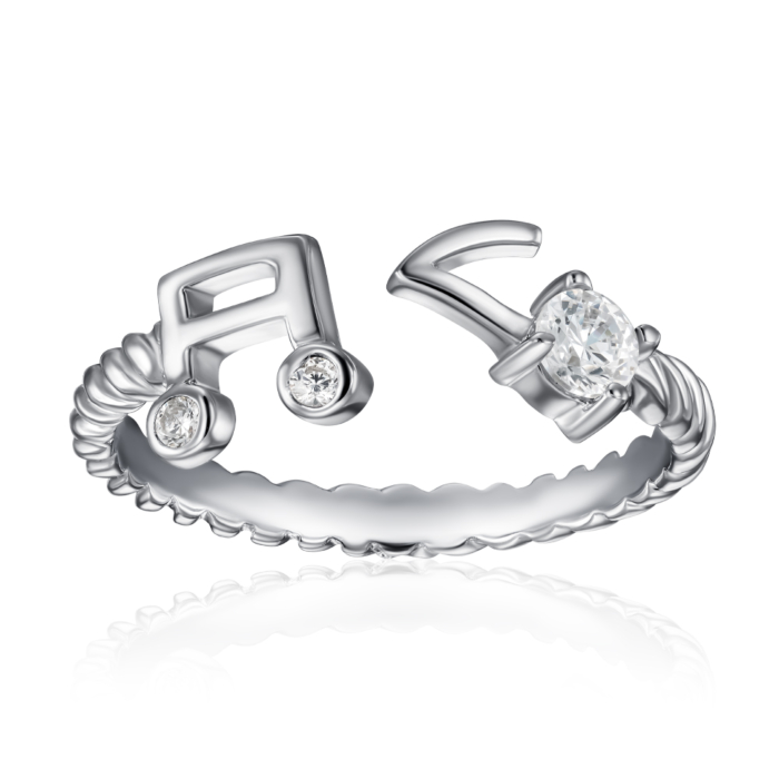 Срібна каблучка з фіанітами. Артикул RI34571-R/12/1