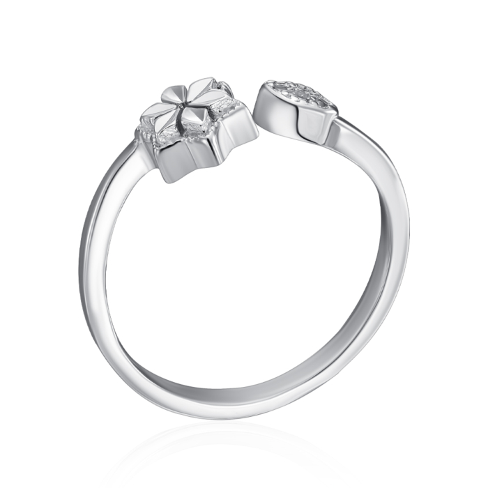 Срібна каблучка з фіанітами. Артикул RI36364-R/12/1