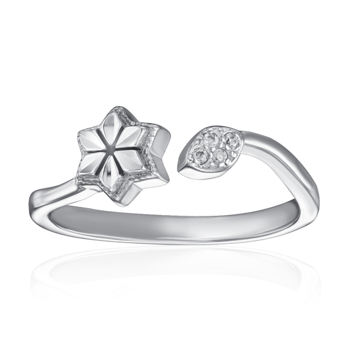 Срібна каблучка з фіанітами. Артикул RI36364-R/12/1