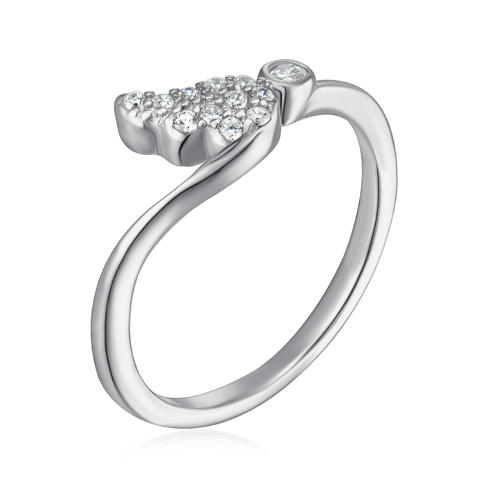 Серебряное кольцо с фианитами. Артикул RI36686-R/12/1