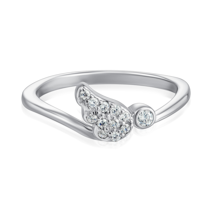 Серебряное кольцо с фианитами. Артикул RI36686-R/12/1