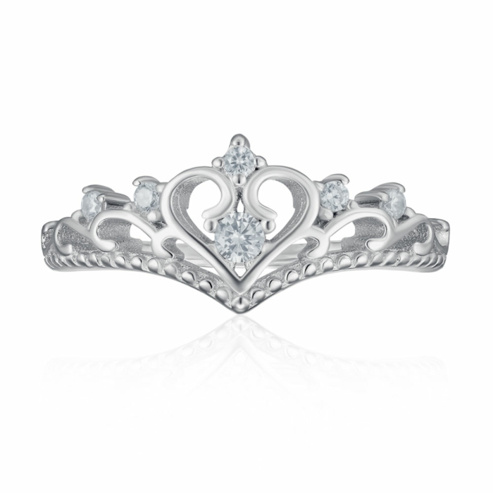 Срібна каблучка з фіанітами. Артикул RI37682-R/12/1