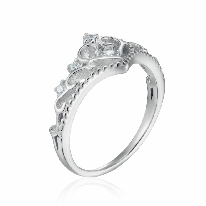 Срібна каблучка з фіанітами. Артикул RI37682-R/12/1