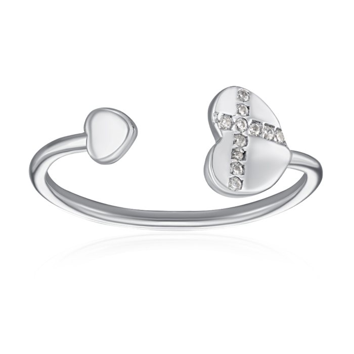 Серебряное кольцо с фианитами. Артикул RI37744-R/12/1