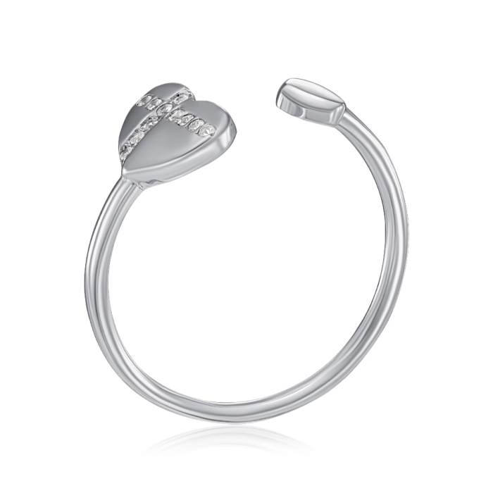 Серебряное кольцо с фианитами. Артикул RI37744-R/12/1