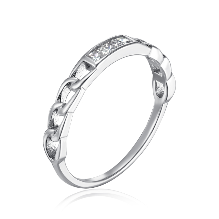 Серебряное кольцо с фианитами. Артикул RI38530-R/12/1